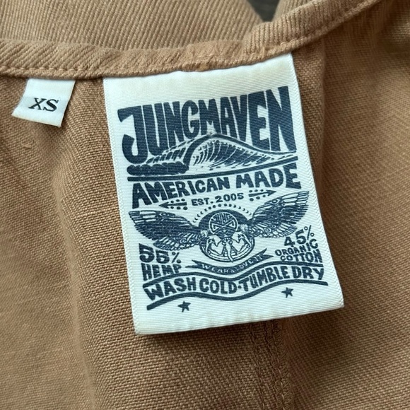 Jungmaven Button Front Jumper in Coyote Tan Sz XS - Picture 10 of 11